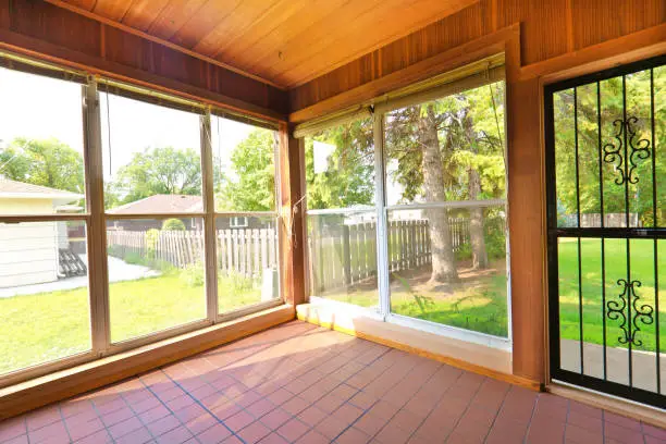 Before and after sunroom renovation transformation by Anka Design Studio