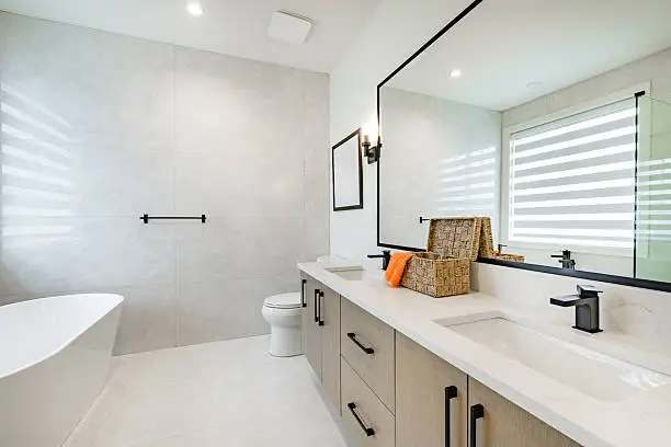 Finished bathroom remodeling project by Anka Design Studio serving DC, Maryland, and Virginia